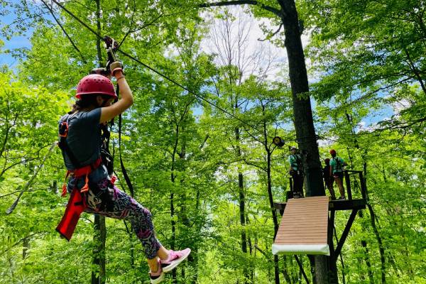 Ziplining Big Bear mountain adventure